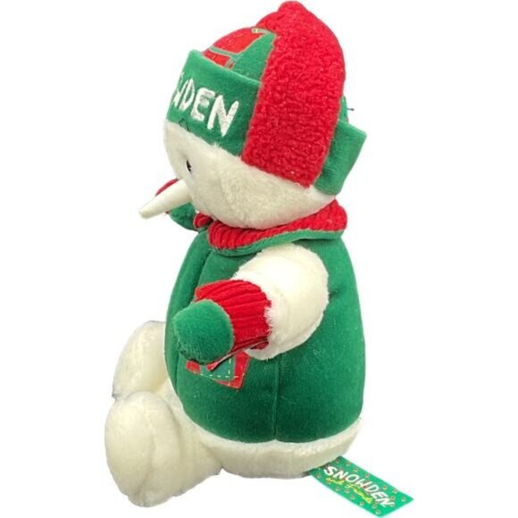 Commonwealth Snowden Plush Snowman Doll With Red & Green Outfit - Picture 6 of 6